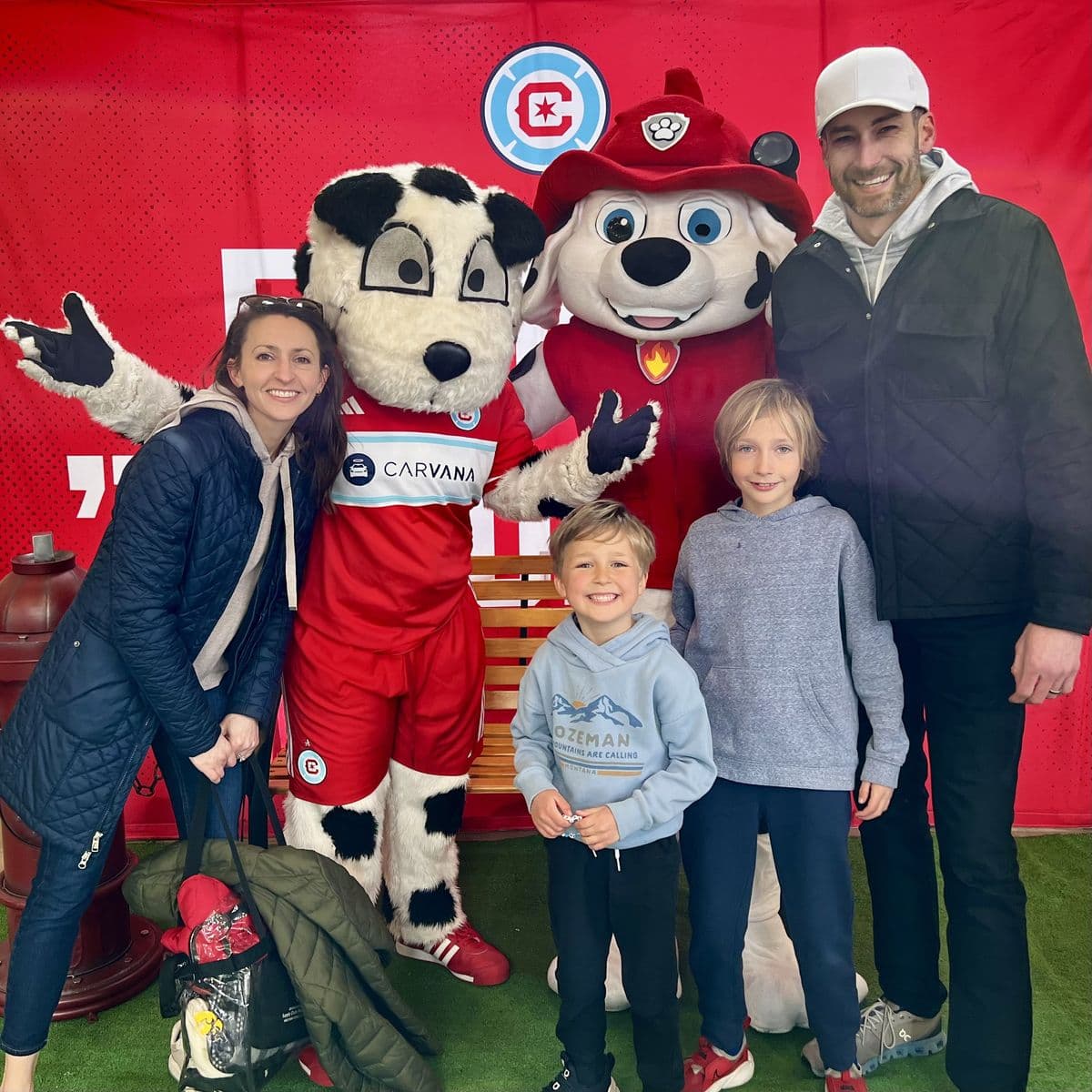 The Mayer family at a Chicago Fire match, November 2024